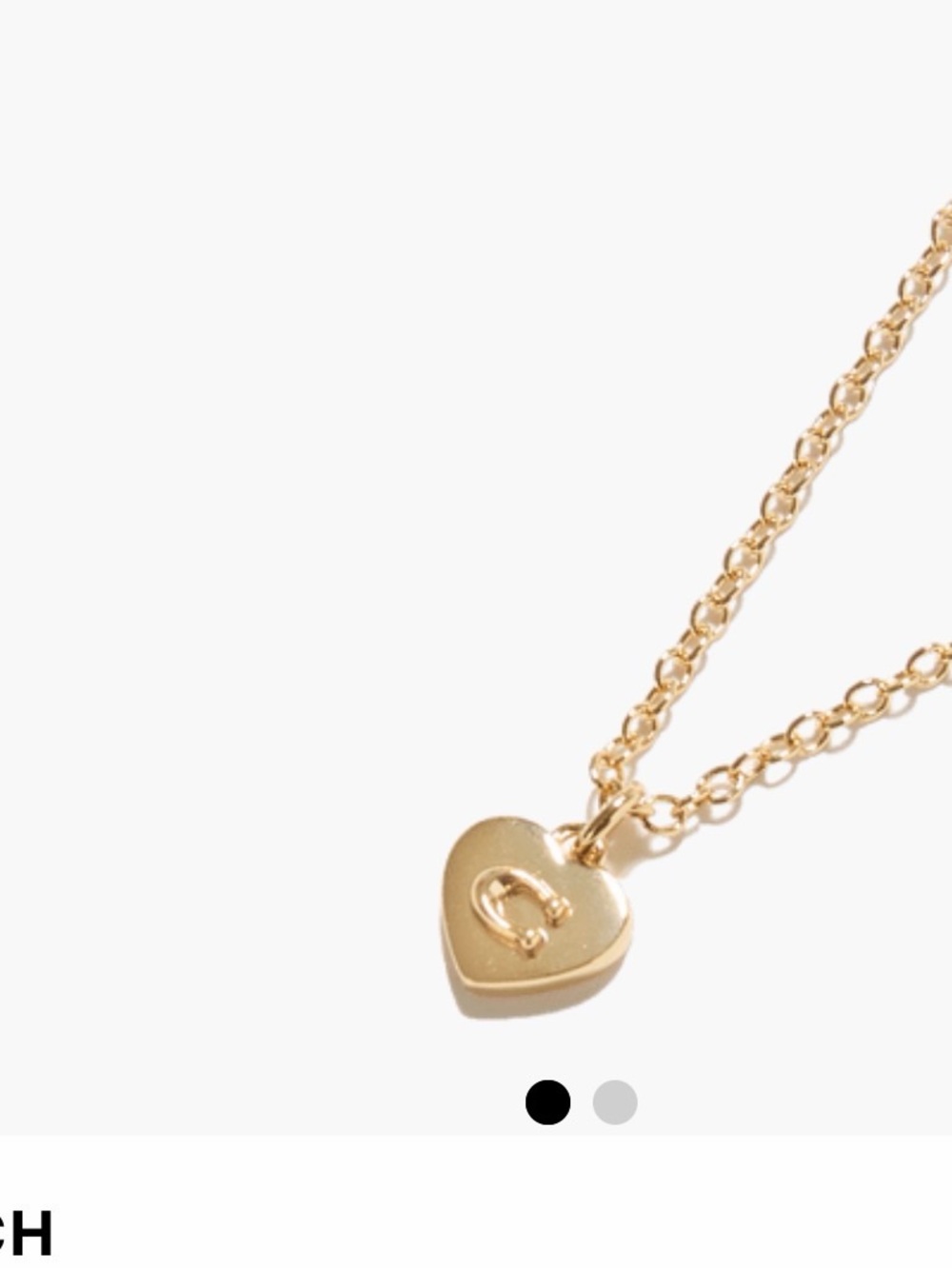 NWT Coach Small 14k Gold Heart Pendant Necklace with Brand’s C Logo - Picture 4 of 9
